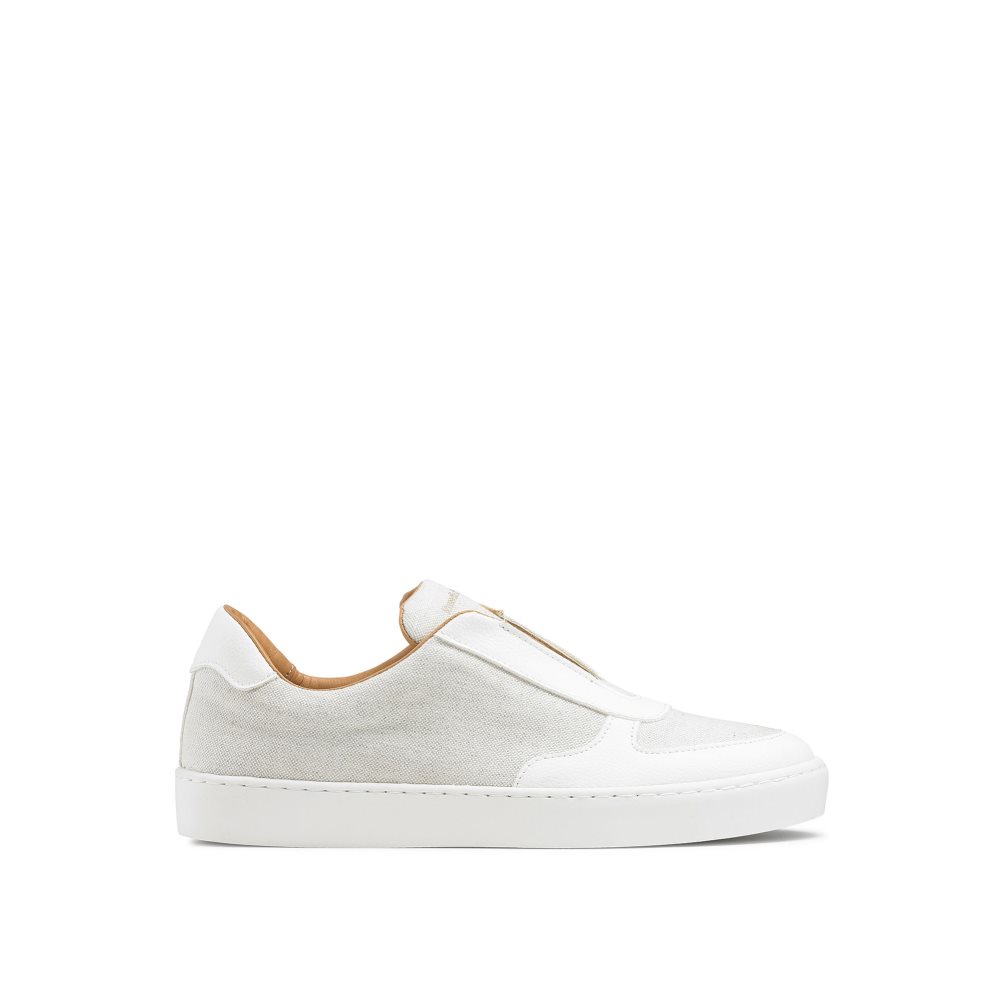 White Russell And Bromley Fifth Ave Eco Laceless Women\'s Sneakers | CA-0935X