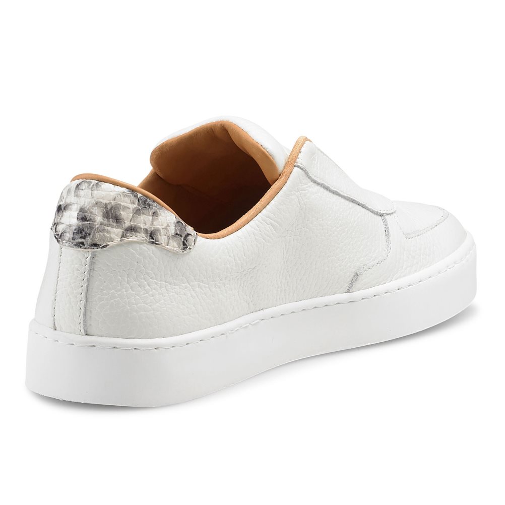 White Russell And Bromley Fifth Ave Laceless Women's Platform Shoes | CA-2356A