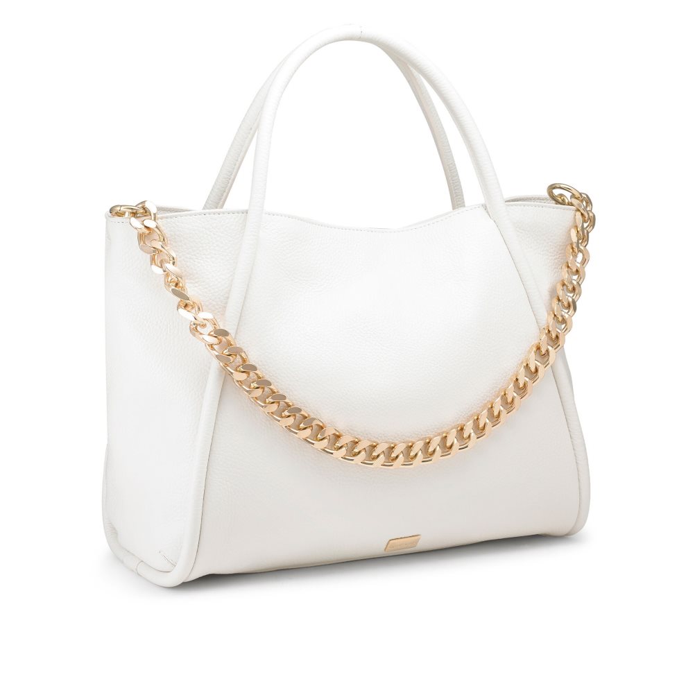 White Russell And Bromley Icon Chain East/West Grab Women's Tote Bags | CA-4508U
