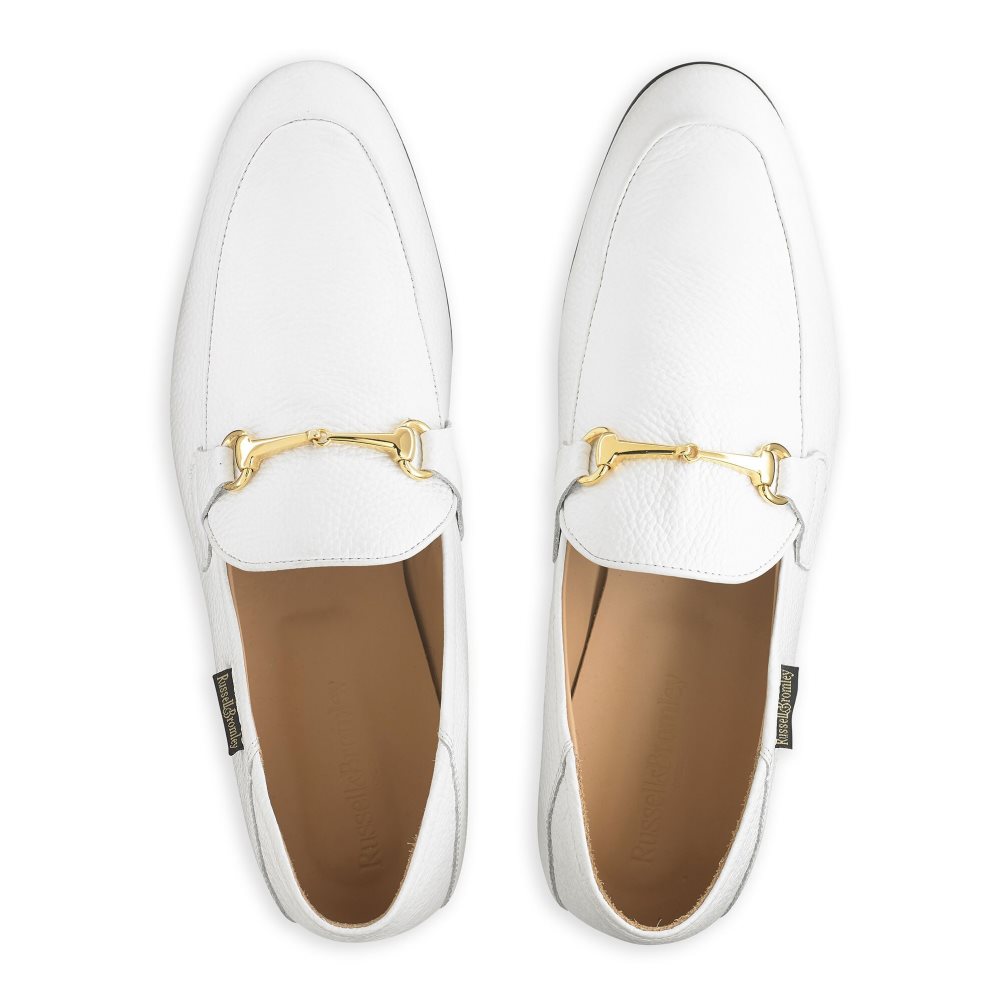 White Russell And Bromley Loafer M Snaffle Men's Formal Shoes | CA-1750R
