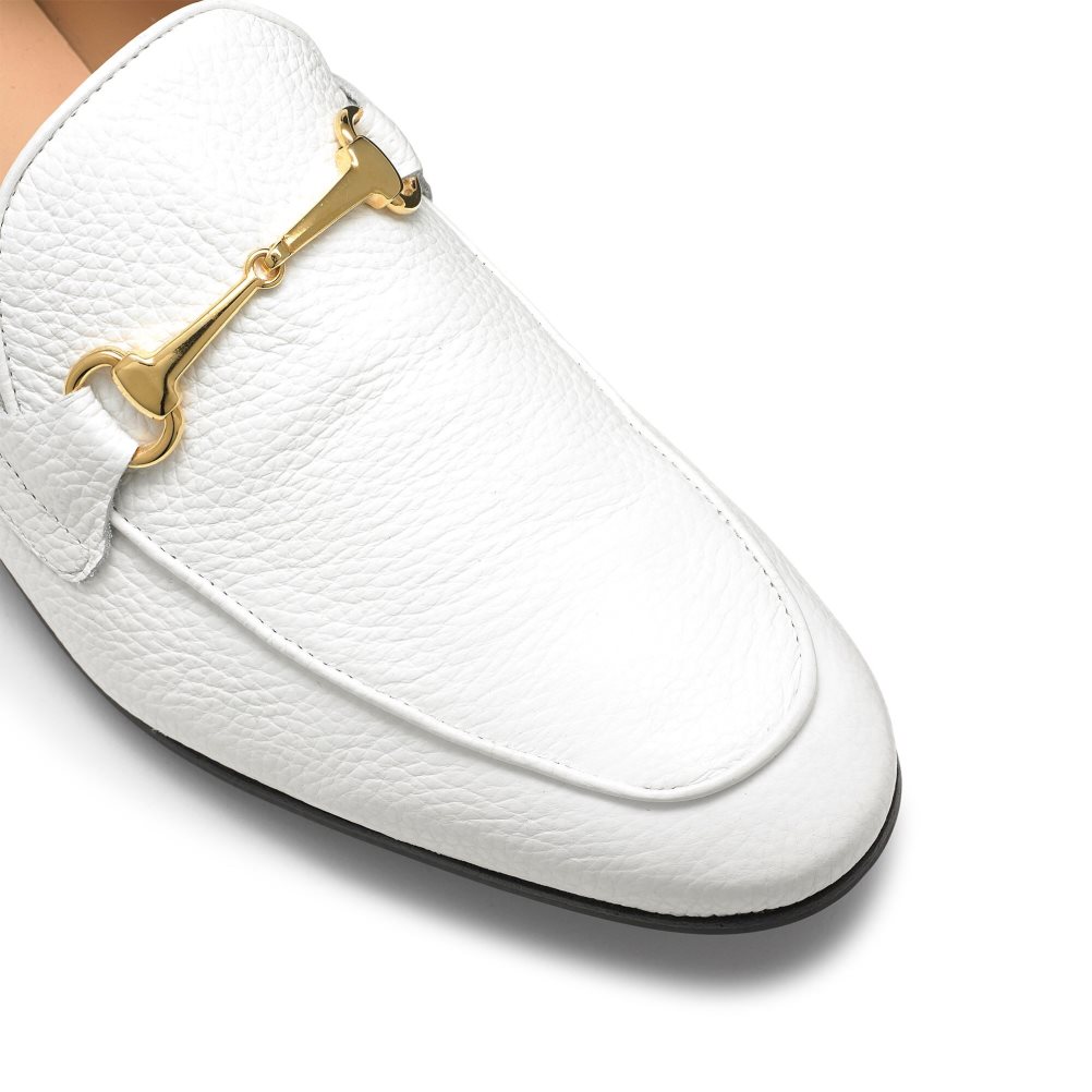 White Russell And Bromley Loafer M Snaffle Men's Formal Shoes | CA-1750R