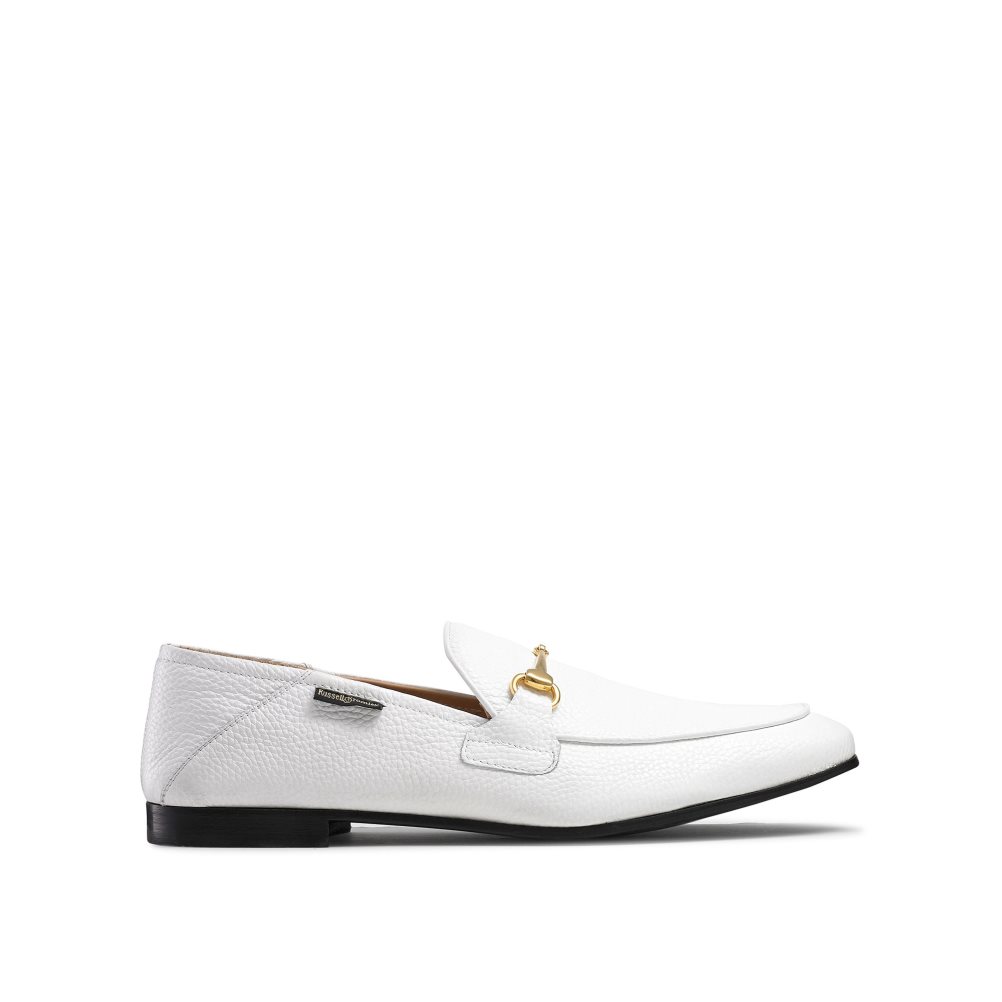 White Russell And Bromley Loafer M Snaffle Men\'s Formal Shoes | CA-1750R