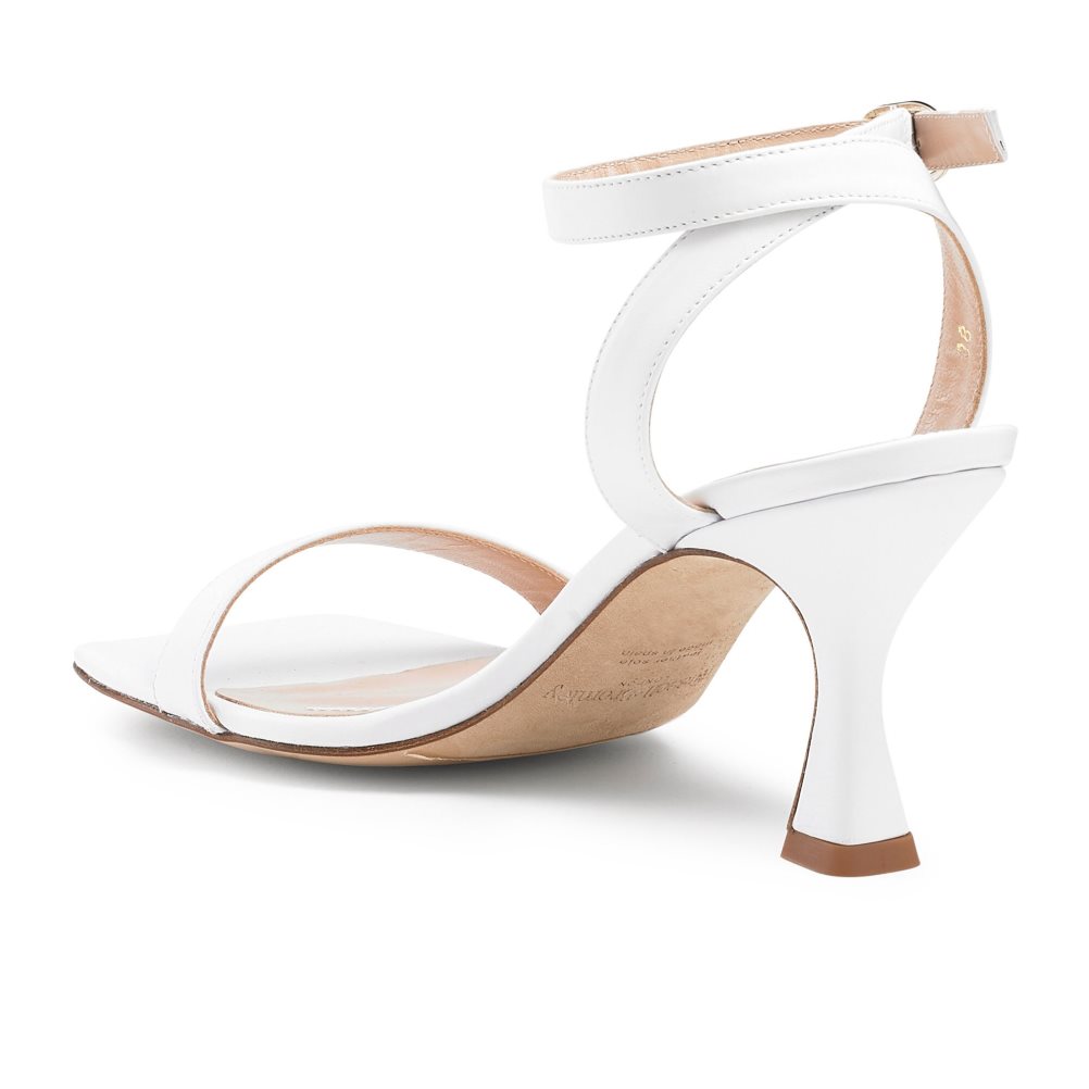 White Russell And Bromley Negroni Two Part Women's Heels Sandals | CA-6045R