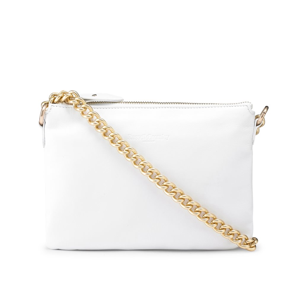 White Russell And Bromley On Point Chain Zip Pouch Women\'s Shoulder Bags | CA-8043K