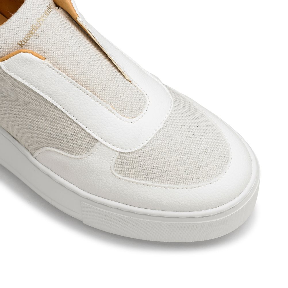 White Russell And Bromley Park Ave Eco Flatform Women's Platform Shoes | CA-9127Q