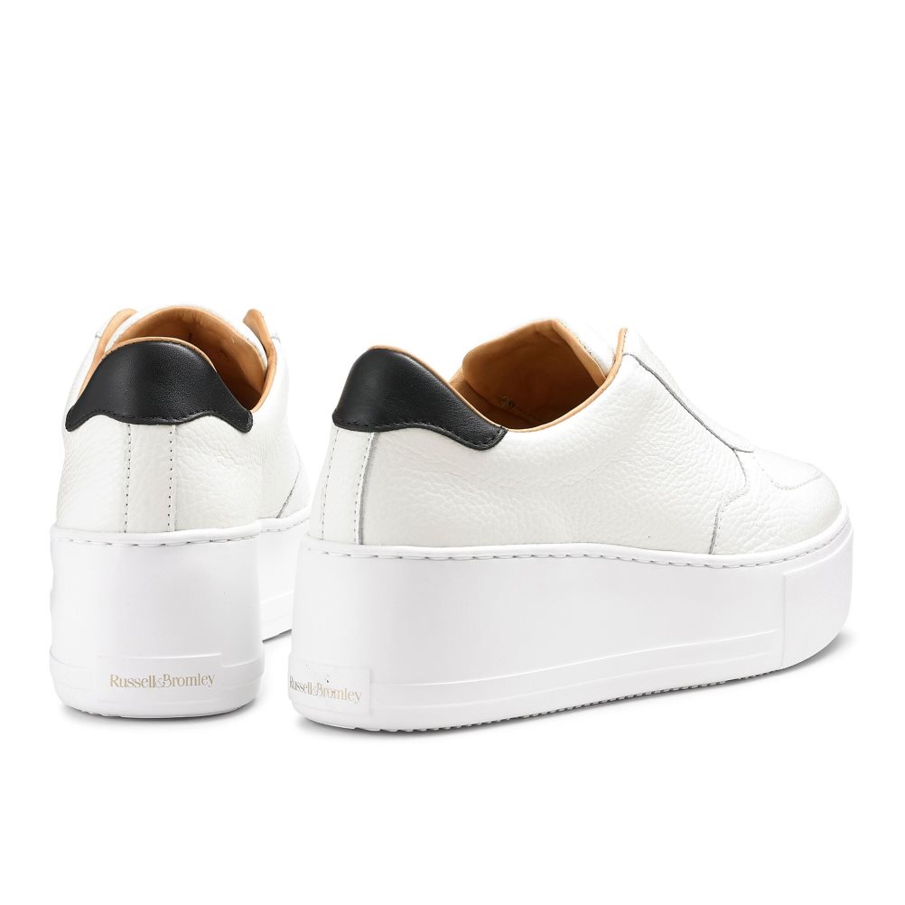 White Russell And Bromley Park Ave Laceless Women's Platform Shoes | CA-3207D