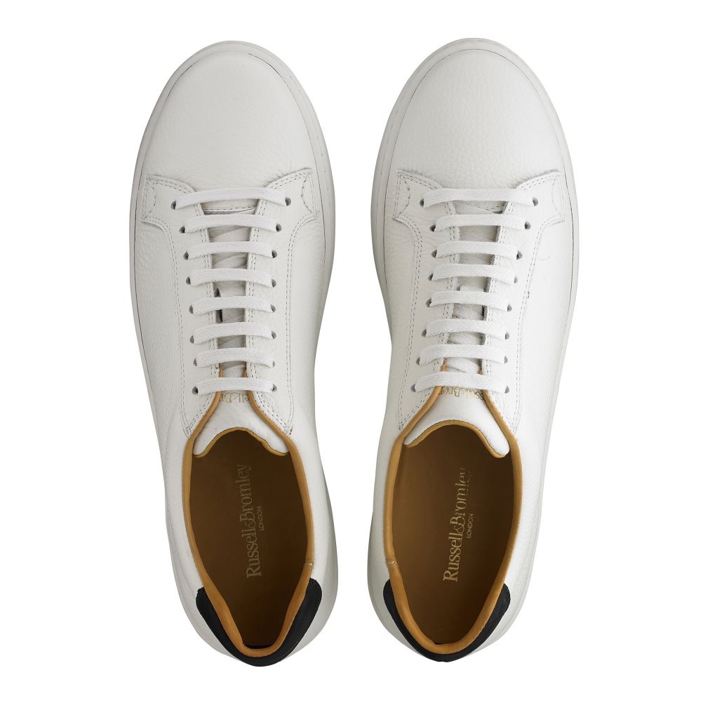 White Russell And Bromley Park Run Low-top Men's Sneakers | CA-7831H