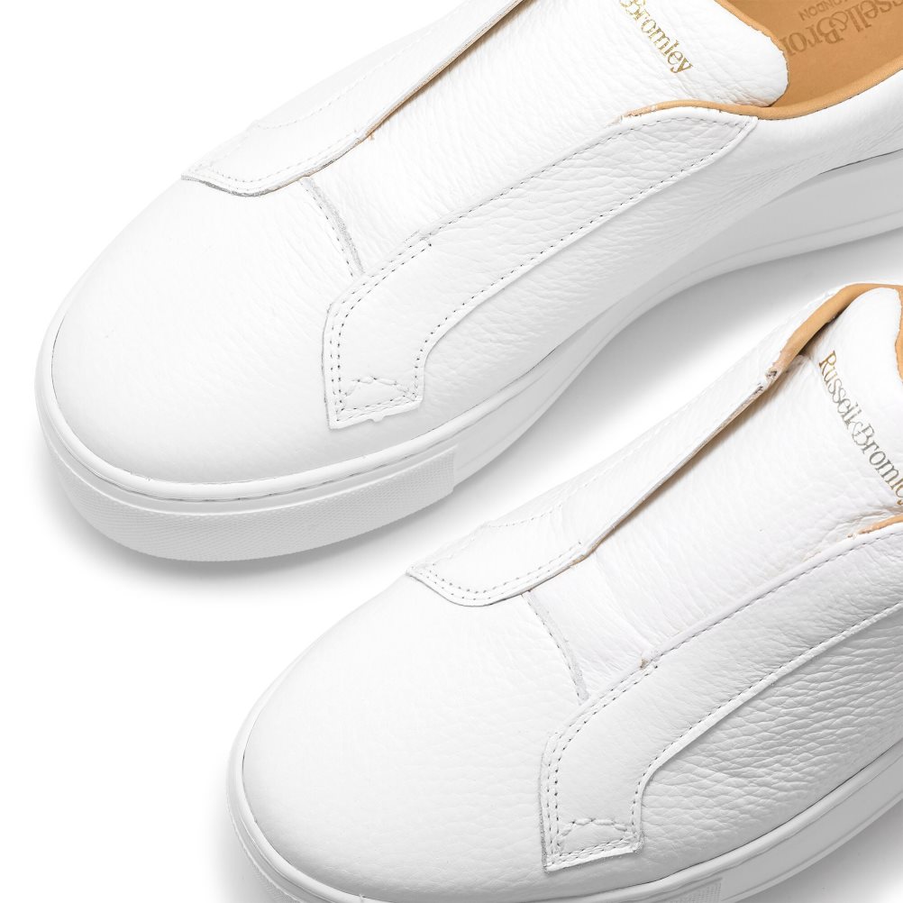 White Russell And Bromley Park Up Flatform Laceless Women's Platform Shoes | CA-2709U