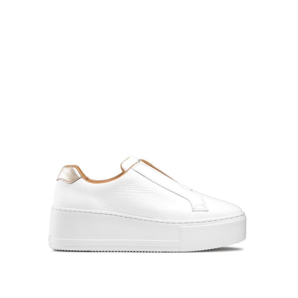 White Russell And Bromley Park Up Flatform Laceless Women\'s Platform Shoes | CA-2709U