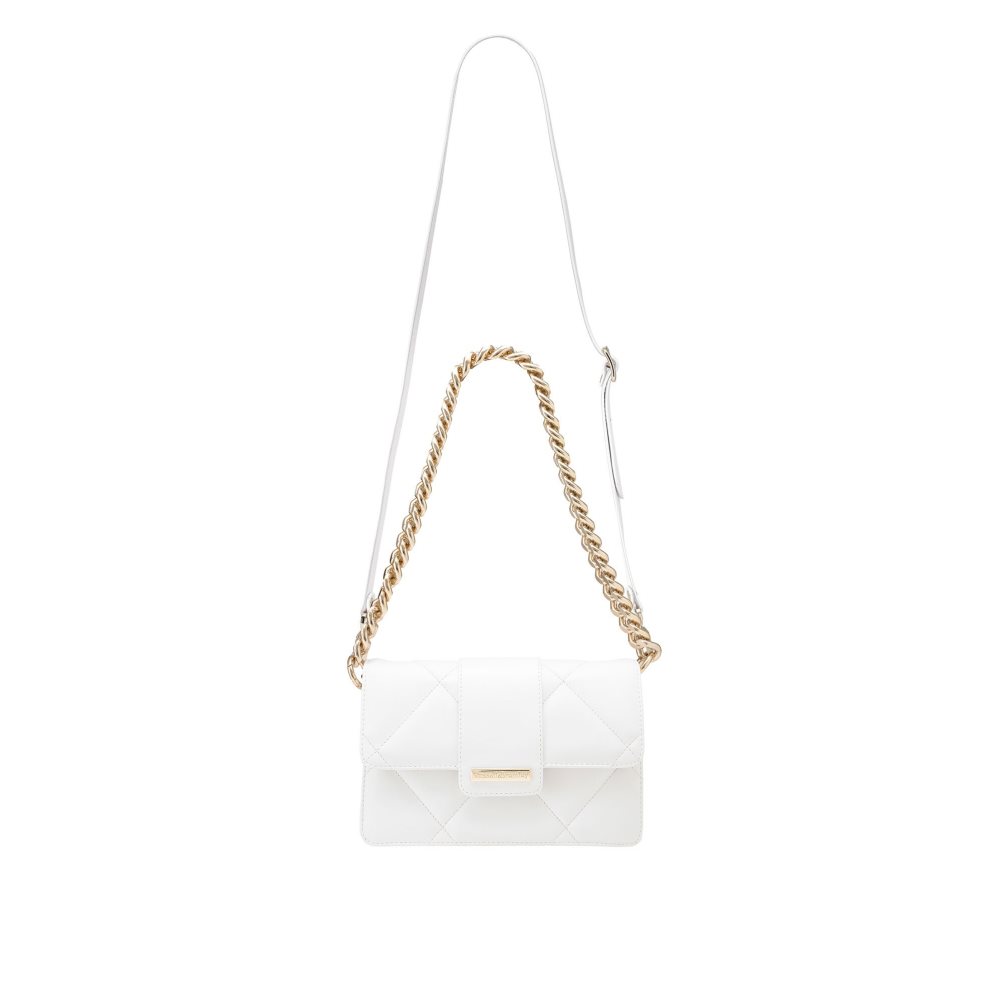 White Russell And Bromley Quilt Box Chain Women's Shoulder Bags | CA-0473V