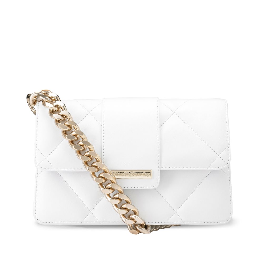 White Russell And Bromley Quilt Box Chain Women\'s Shoulder Bags | CA-0473V