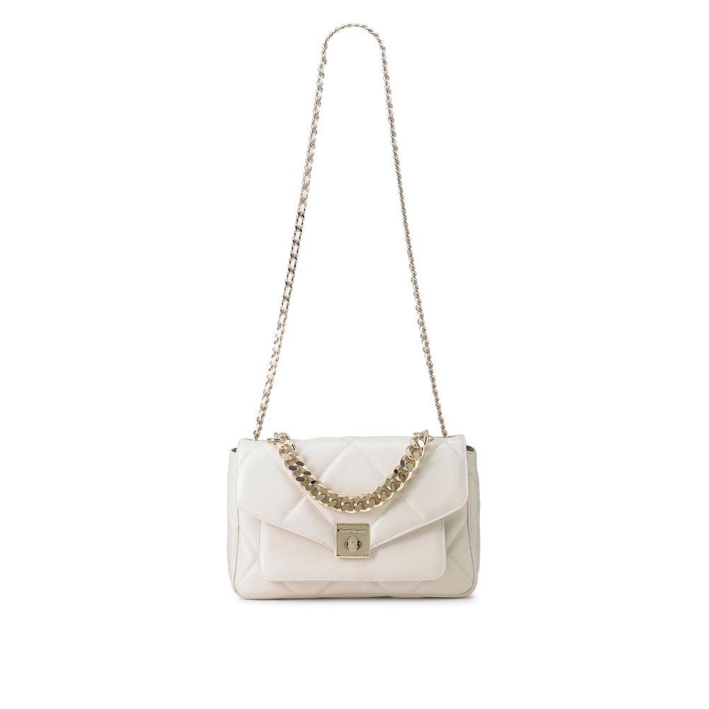White Russell And Bromley Quiltpuff Soft Quilted Women's Crossbody Bags | CA-5401X