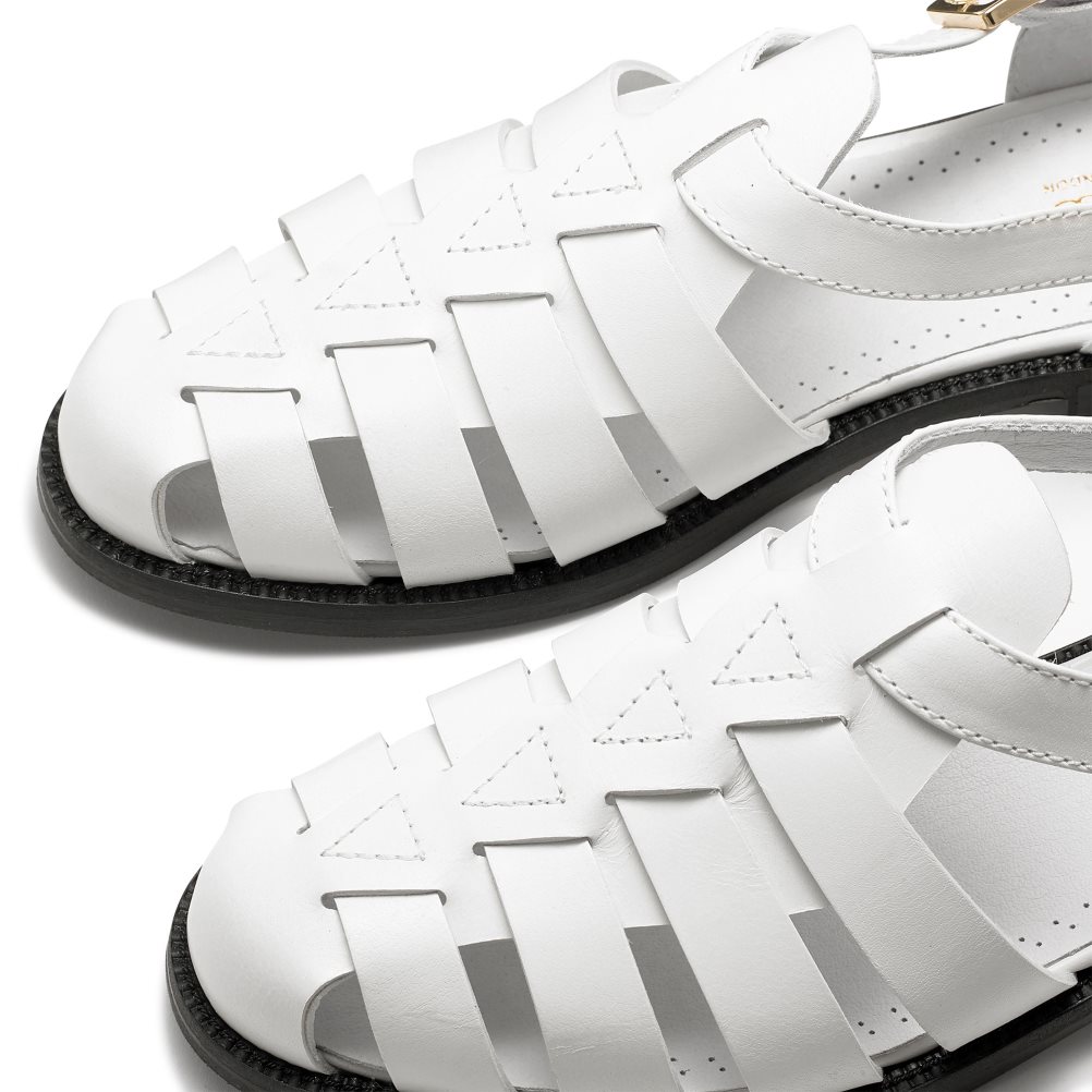 White Russell And Bromley Siracuse Fisherman Women's Flat Sandals | CA-0394Z