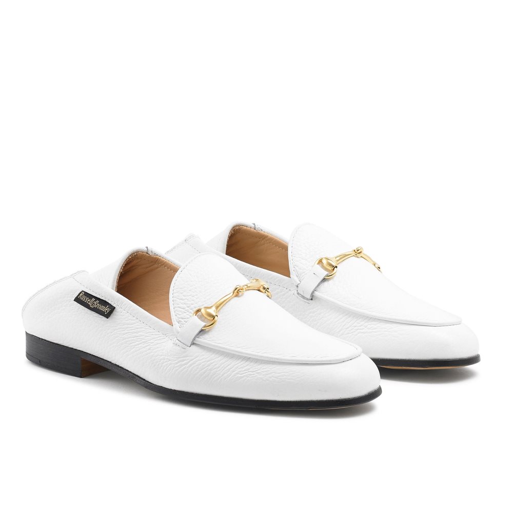 White Russell And Bromley Snaffle Women's Loafers | CA-1245I