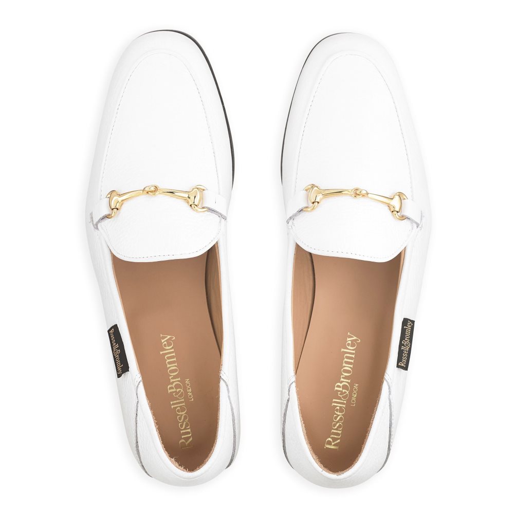 White Russell And Bromley Snaffle Women's Loafers | CA-1245I