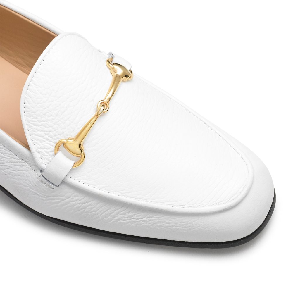 White Russell And Bromley Snaffle Women's Loafers | CA-1245I