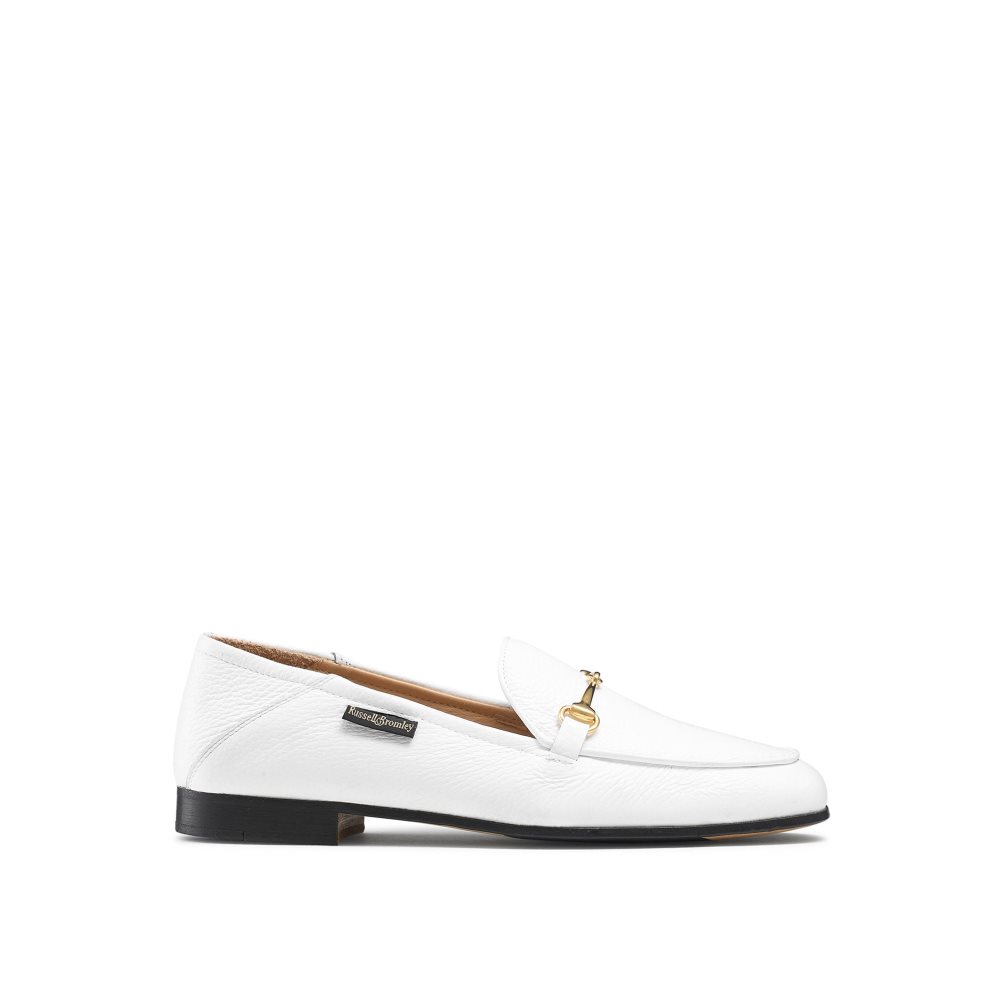 White Russell And Bromley Snaffle Women\'s Loafers | CA-1245I