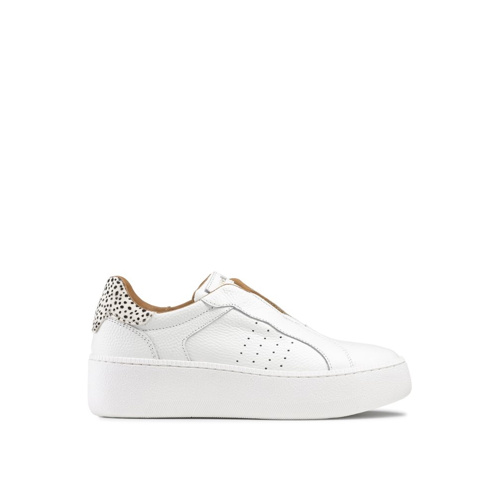 White Russell And Bromley Sotto Laceless Women\'s Sneakers | CA-1953N