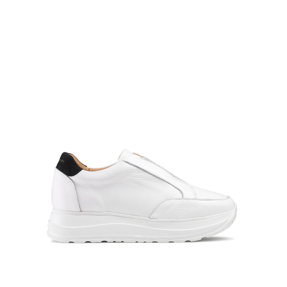 White Russell And Bromley Speed Up Laceless Runner Women\'s Sneakers | CA-3125S