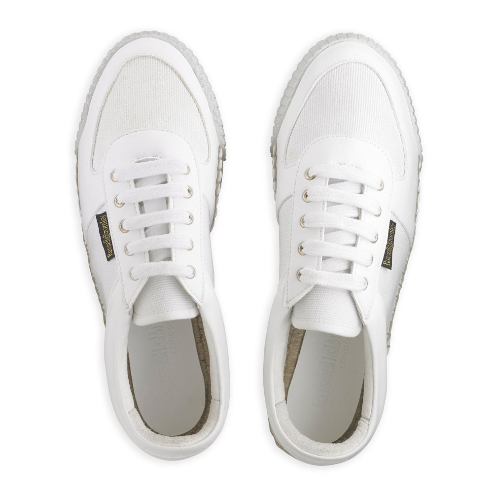 White Russell And Bromley Touchdown Espadrille Women's Sneakers | CA-4013E