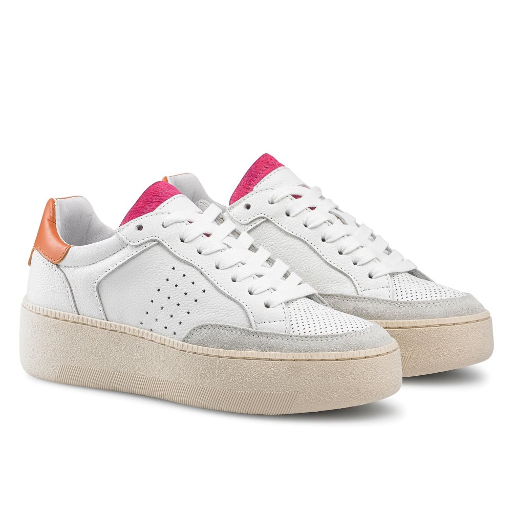 White Russell And Bromley Whisper Low Top Women's Sneakers | CA-3708J