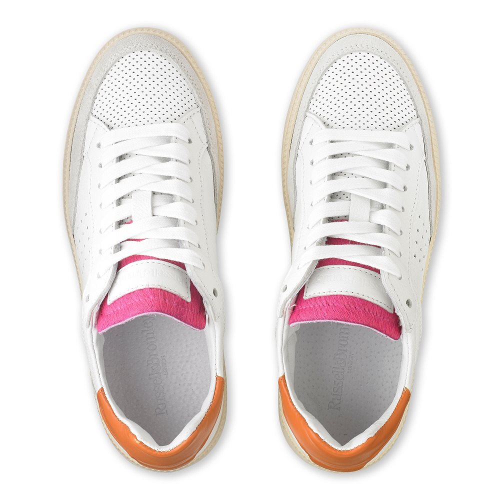White Russell And Bromley Whisper Low Top Women's Sneakers | CA-3708J