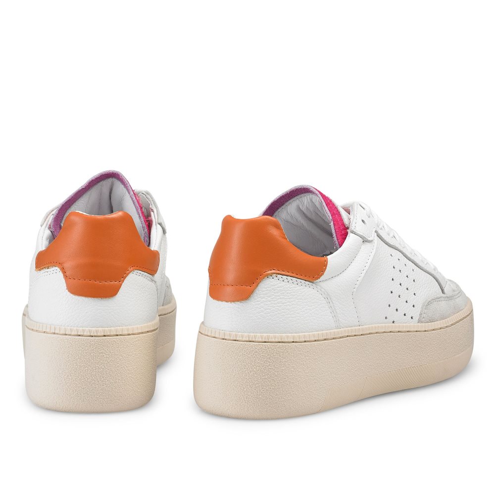 White Russell And Bromley Whisper Low Top Women's Sneakers | CA-3708J