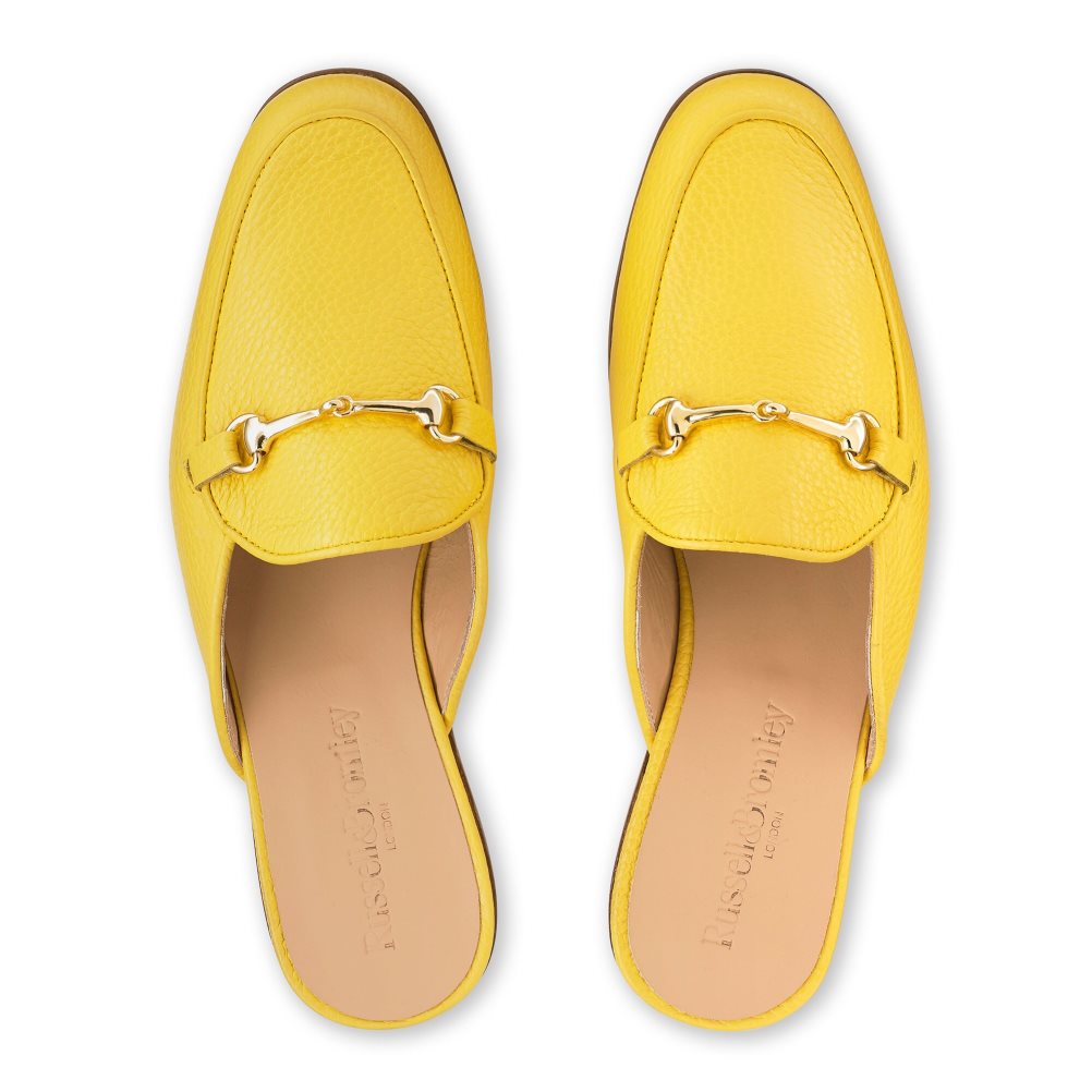 Yellow Russell And Bromley Backless Women's Loafers | CA-1643X