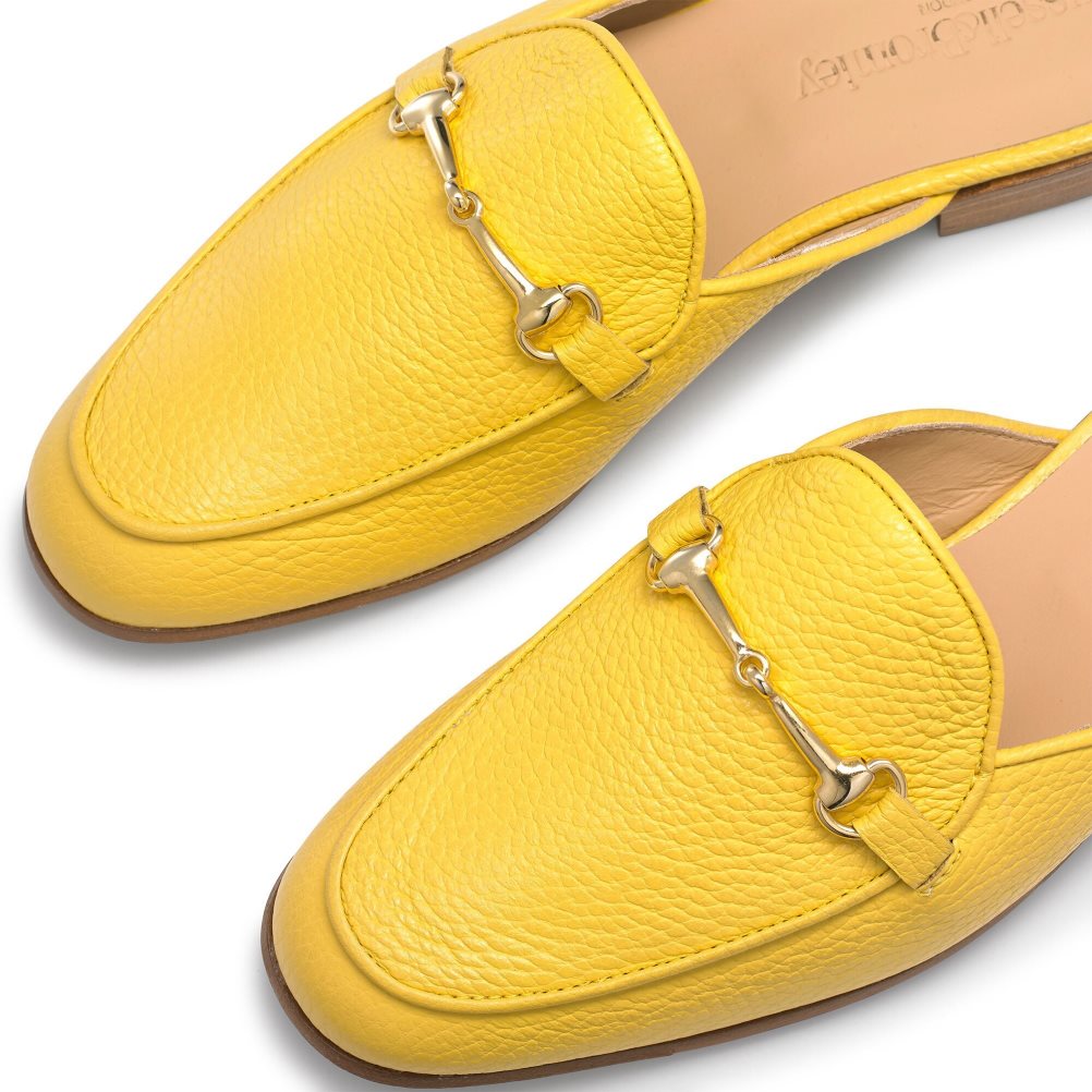 Yellow Russell And Bromley Backless Women's Loafers | CA-1643X
