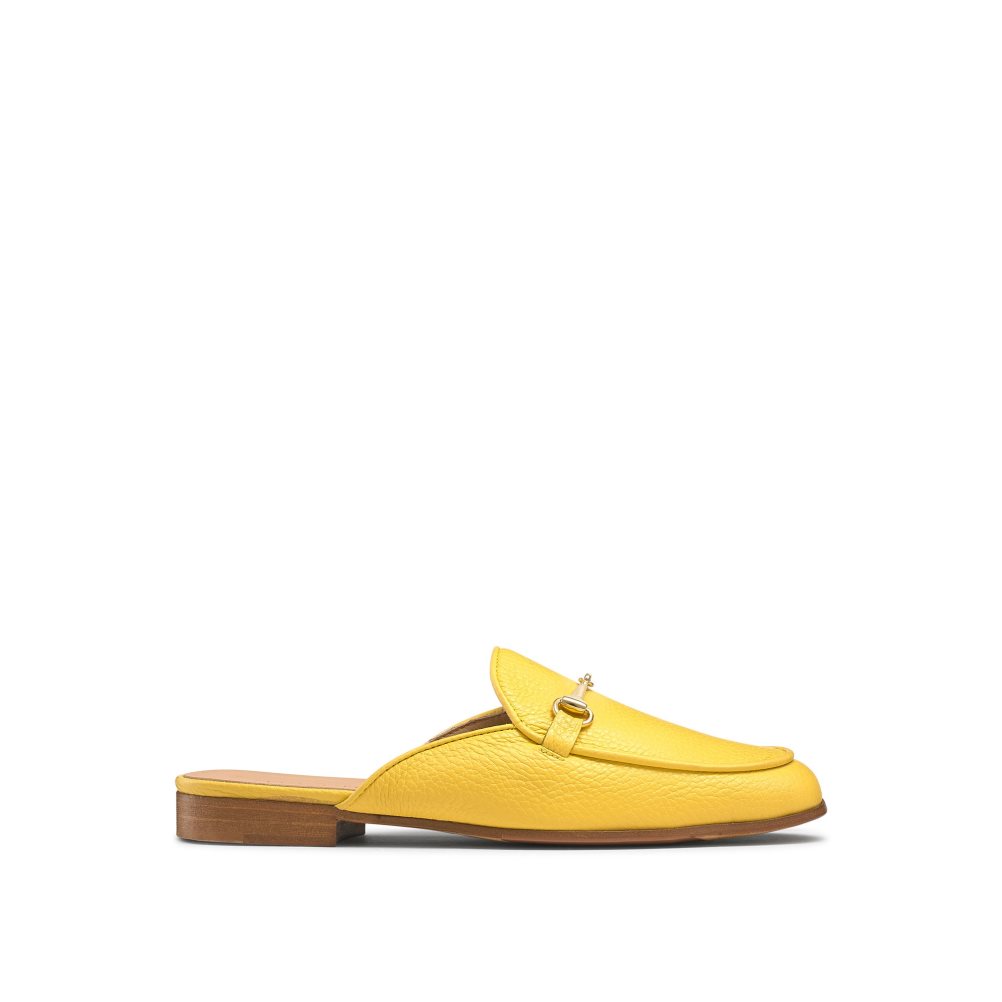 Yellow Russell And Bromley Backless Women\'s Loafers | CA-1643X