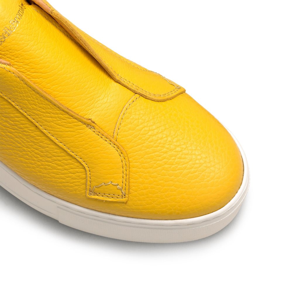 Yellow Russell And Bromley Park Up Flatform Laceless Women's Platform Shoes | CA-9182S