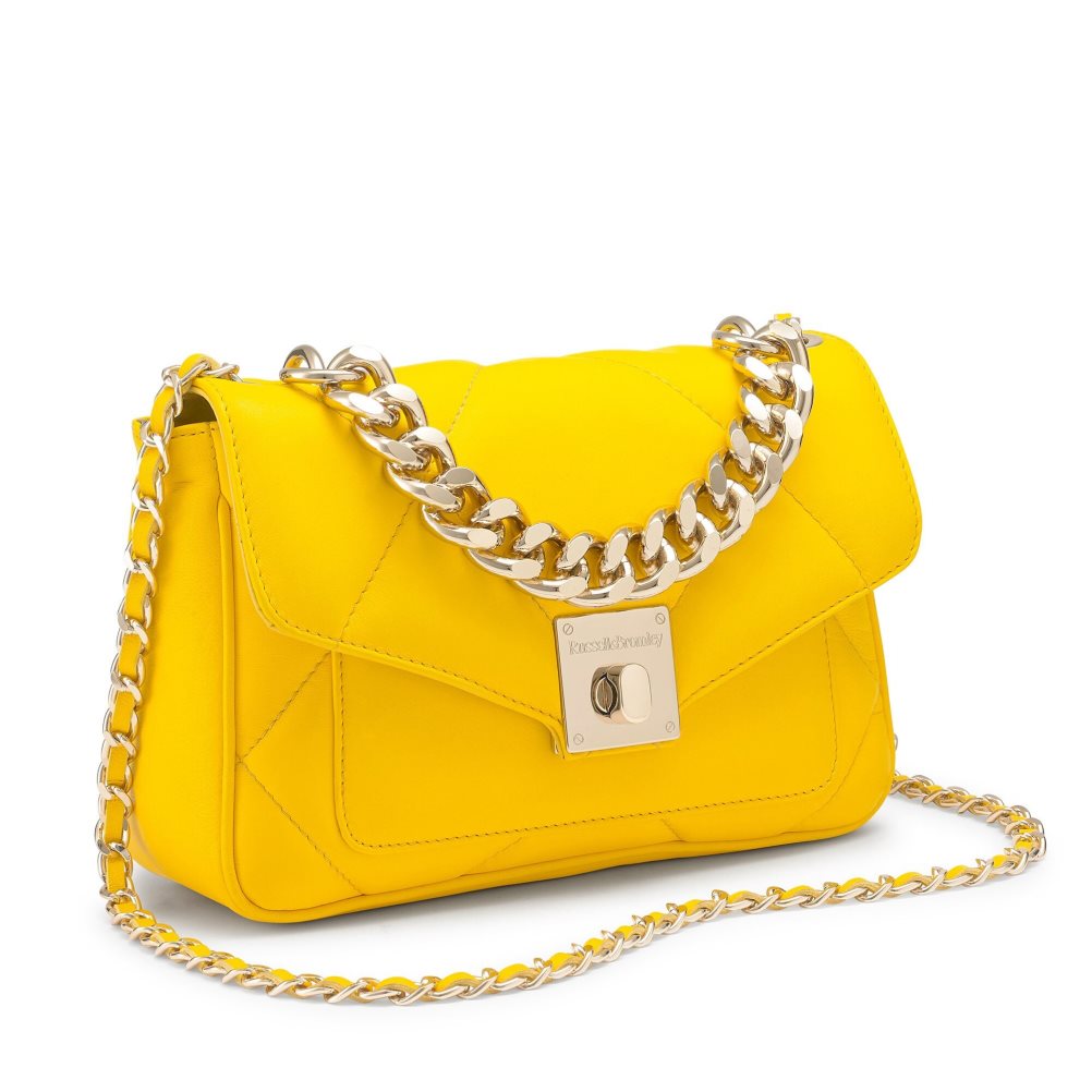 Yellow Russell And Bromley Quiltpuff Midi Women's Mini Bag | CA-7450P