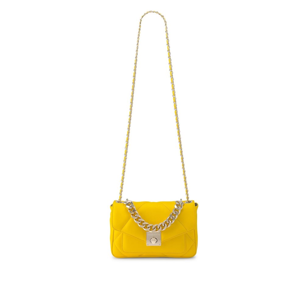 Yellow Russell And Bromley Quiltpuff Midi Women's Mini Bag | CA-7450P