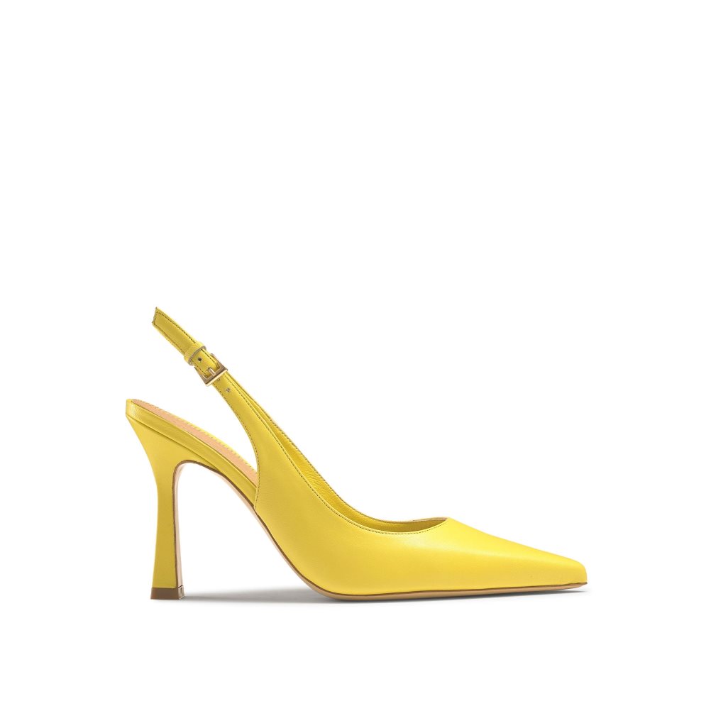 Yellow Russell And Bromley Slingback Point Women\'s Pumps | CA-4180J
