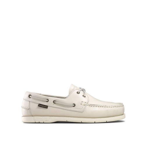 Beige Russell And Bromley Bowline Waxy Leather Deck Men's Casual Shoes | CA-5186E