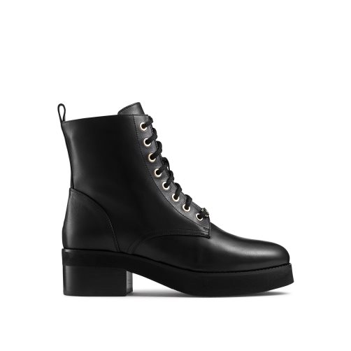Black Russell And Bromley Atom Lace-up Women's Ankle Boots | CA-1957G