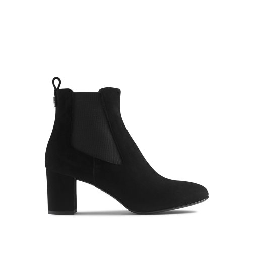 Black Russell And Bromley Beetle Block Heel Women's Chelsea Boots | CA-7032R