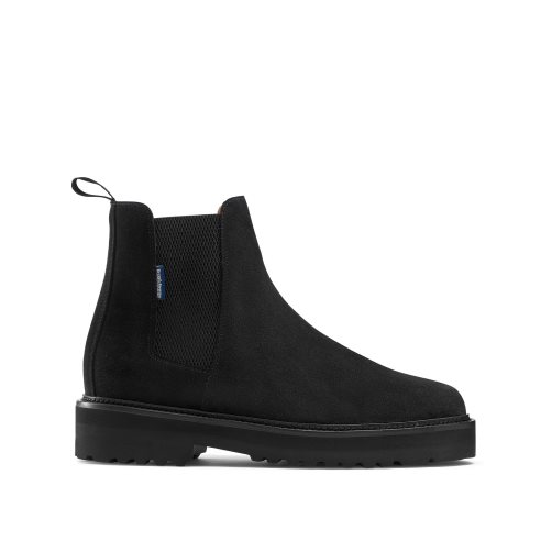Black Russell And Bromley Bruton Cleated Sole Men's Chelsea Boots | CA-8590I