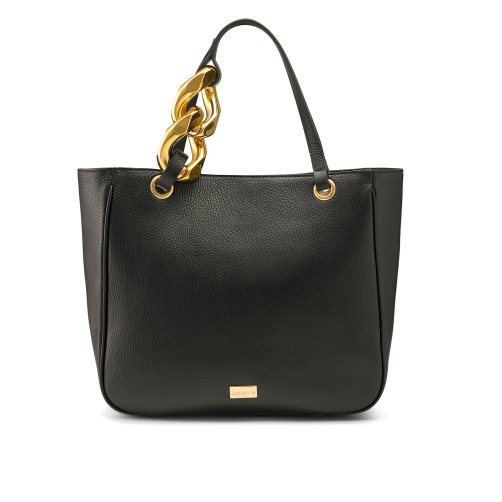 Black Russell And Bromley Chainy Chain Detail Top Women's Handbag | CA-2981U