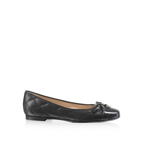 Black Russell And Bromley Charming Quilted Women's Ballet Flats | CA-2710P