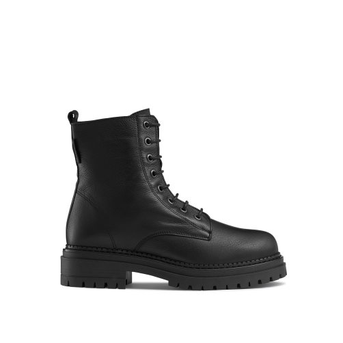 Black Russell And Bromley Combat 8 Eyelet Women's Combat Boots | CA-7286O