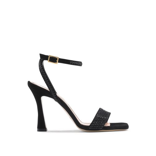 Black Russell And Bromley Cosmo+ Strappy Women's Heels Sandals | CA-8627X