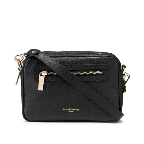 Black Russell And Bromley Dynamic Triple Zip Camera Women's Crossbody Bags | CA-1894X