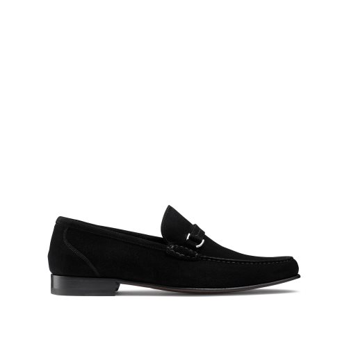 Black Russell And Bromley Elite Slip On Men's Moccasins | CA-1357S