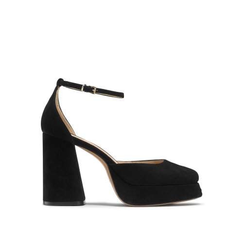 Black Russell And Bromley Flawless Extreme Platform Women's Heels Sandals | CA-0174Z