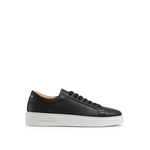 Black Russell And Bromley Gleam Low Top Lace Up Women's Platform Shoes | CA-7509S