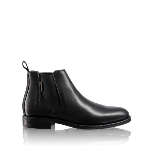 Black Russell And Bromley Guildford Men's Chelsea Boots | CA-9256U