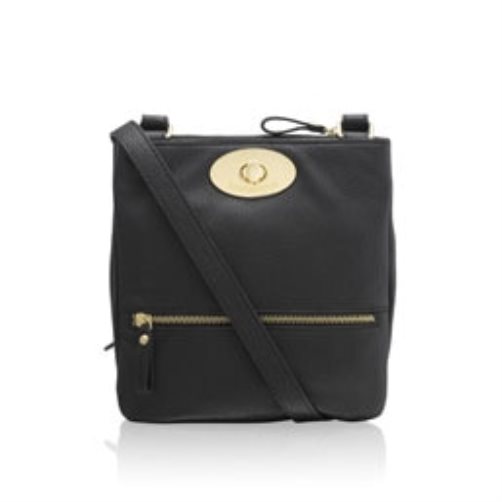Black Russell And Bromley Lincoln Turnlock Women's Crossbody Bags | CA-0349F
