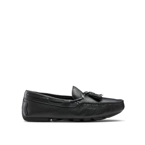 Black Russell And Bromley Monza Tassel Men's Drivers Shoes | CA-7403S