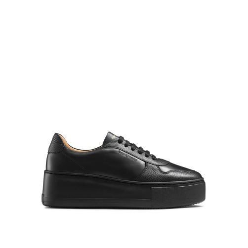 Black Russell And Bromley Park Lace Lace-up Women's Platform Shoes | CA-2960G